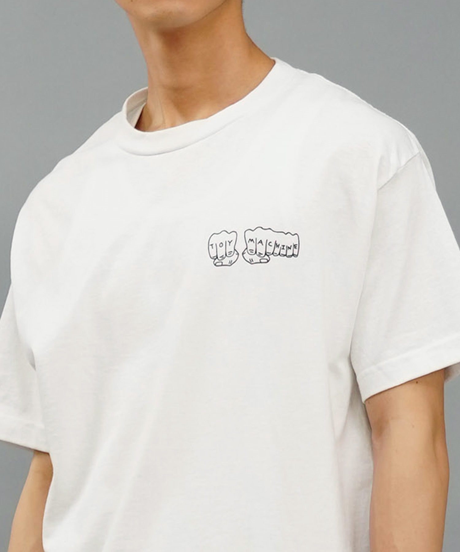 【ムラサキスポーツ限定】 TOY MACHINE トイマシーン メンズ 半袖 Tシャツ バックプリント ムラサキスポーツ限定 MTMSEST22(WHITE-M)