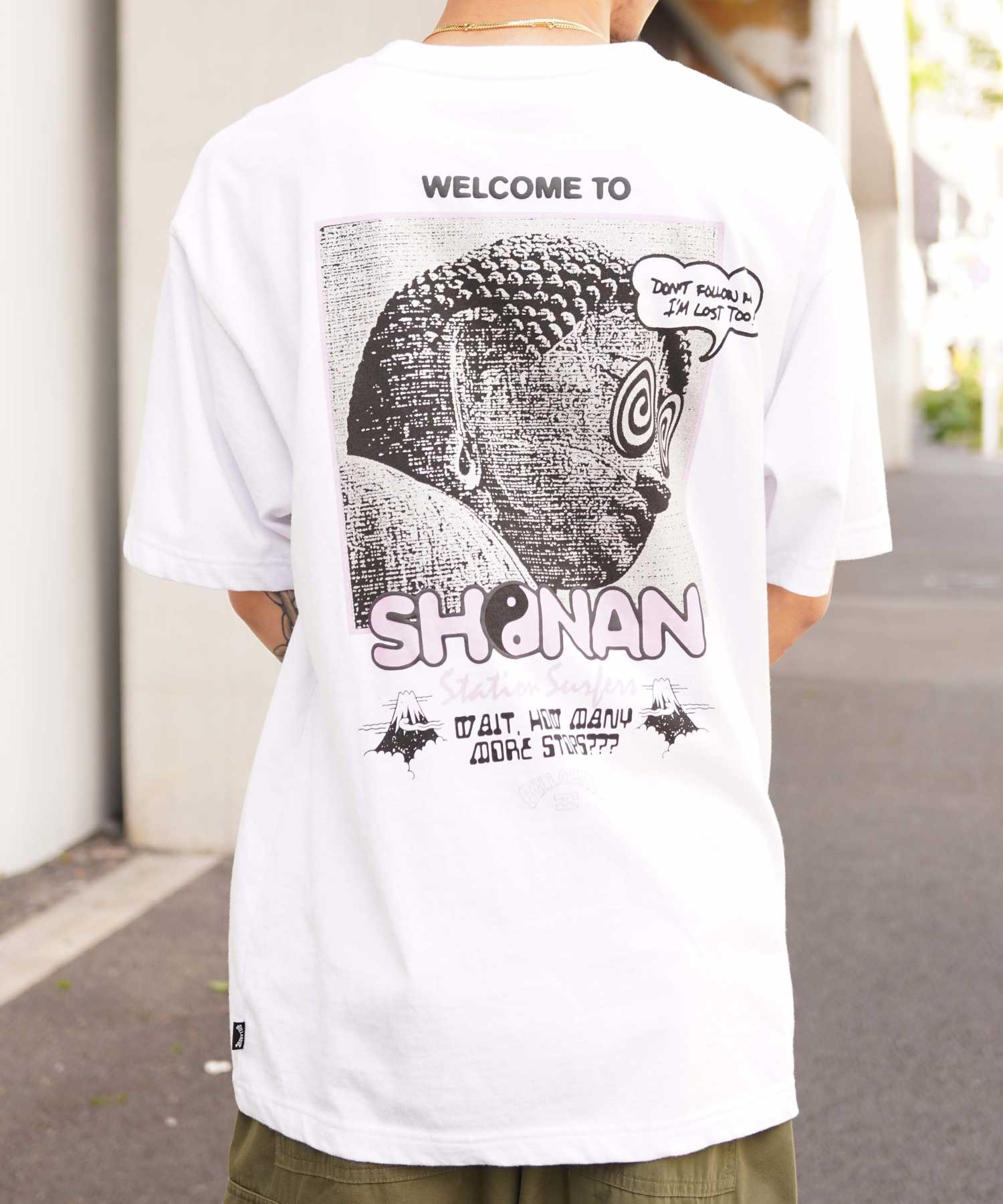 【クーポン対象】BILLABONG ビラボン メンズ 半袖 Tシャツ オーバーサイズ バックプリント SHONAN BE01A-227 ムラサキスポーツ限定(WHS-M)