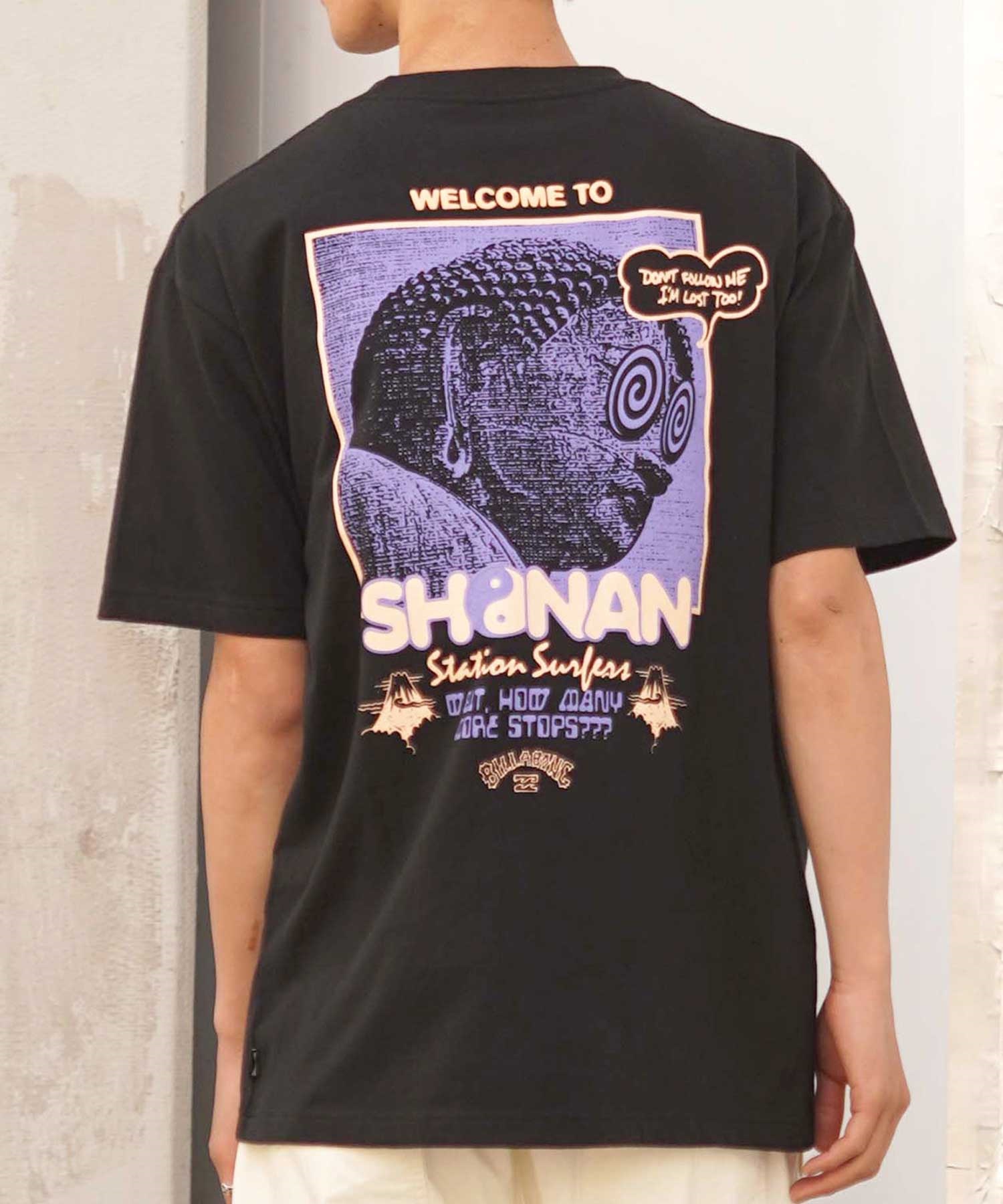 BILLABONG ビラボン メンズ 半袖 Tシャツ オーバーサイズ バックプリント SHONAN BE01A-227 ムラサキスポーツ限定(WHS-M)