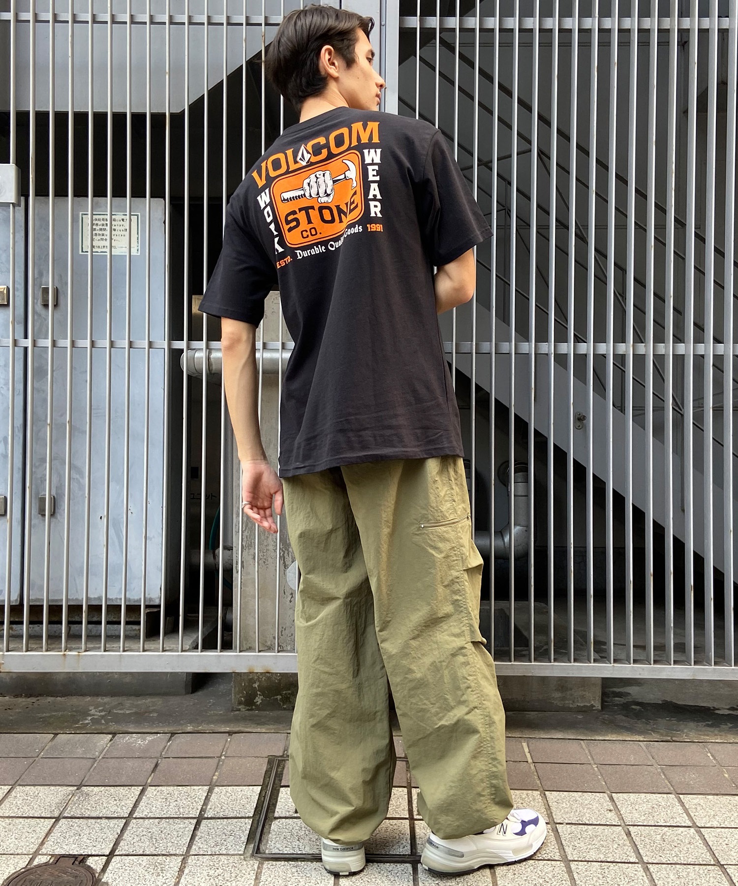 VOLCOM■Cat Band Oversized Fit Short Sleeve ■送料込 Curious Cat T-shirt - BLACK - Men - Volcom Europe