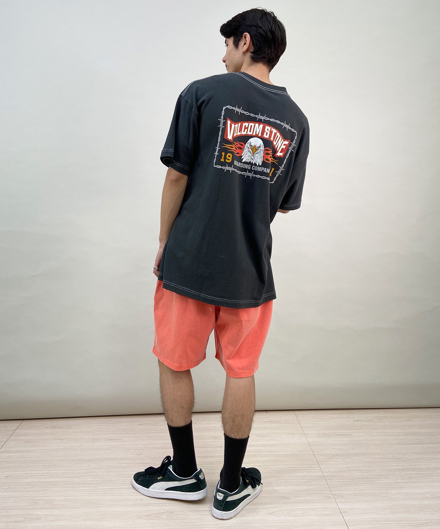 VOLCOM ボルコム メンズ Tシャツ 半袖 バックプリント クルーネック ルーズフィット ヘビーウェイト A4322403(STH-M)