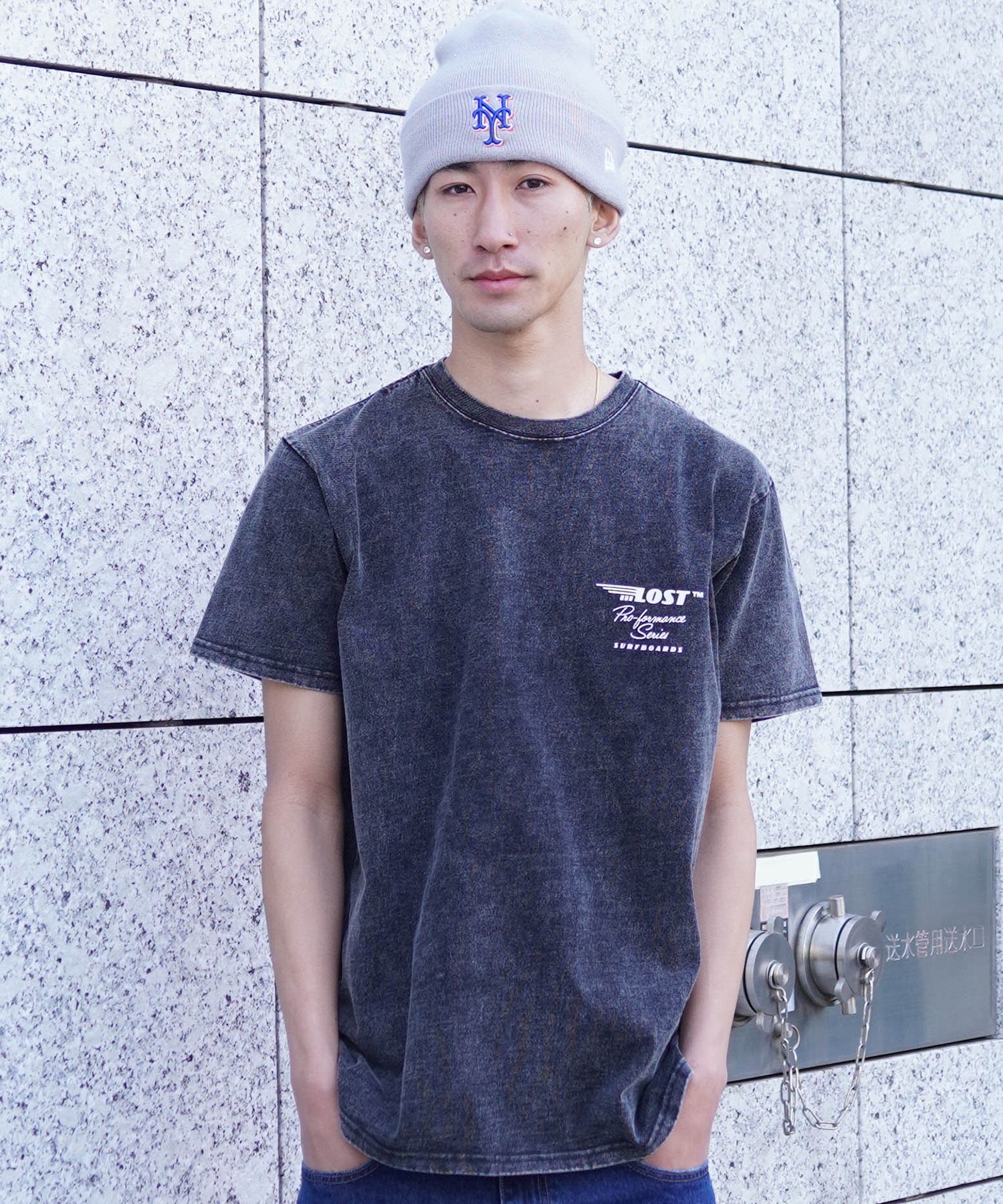 【ムラサキスポーツ限定】 LOST ロスト メンズ Tシャツ 半袖 バックプリント PROFORMANCE L24SS-A(BLK-M)