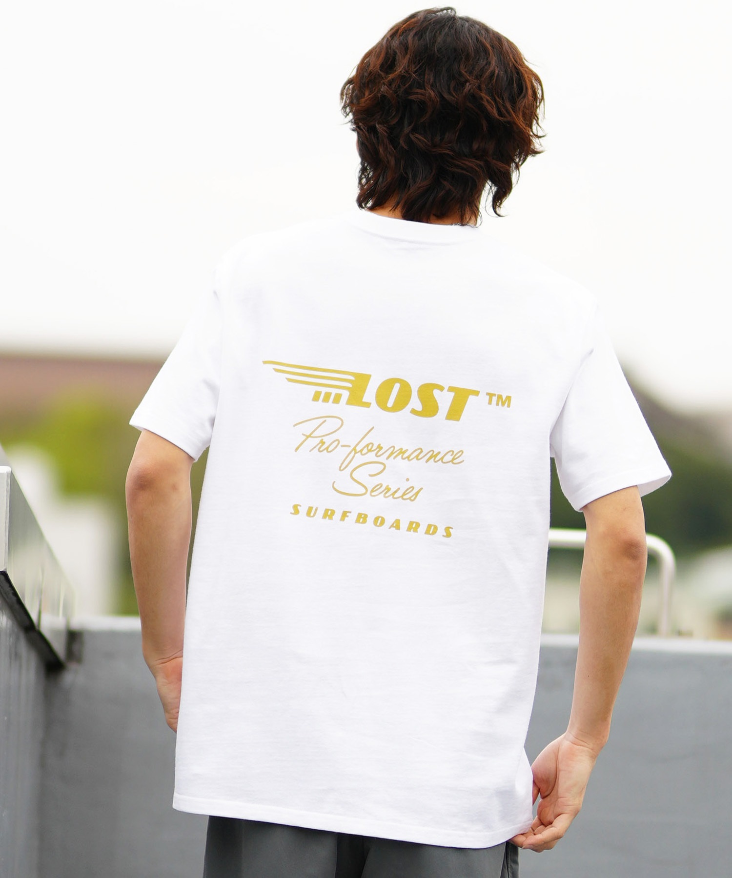 【ムラサキスポーツ限定】 LOST ロスト メンズ Tシャツ 半袖 バックプリント PROFORMANCE L24SS-A(BLK-M)