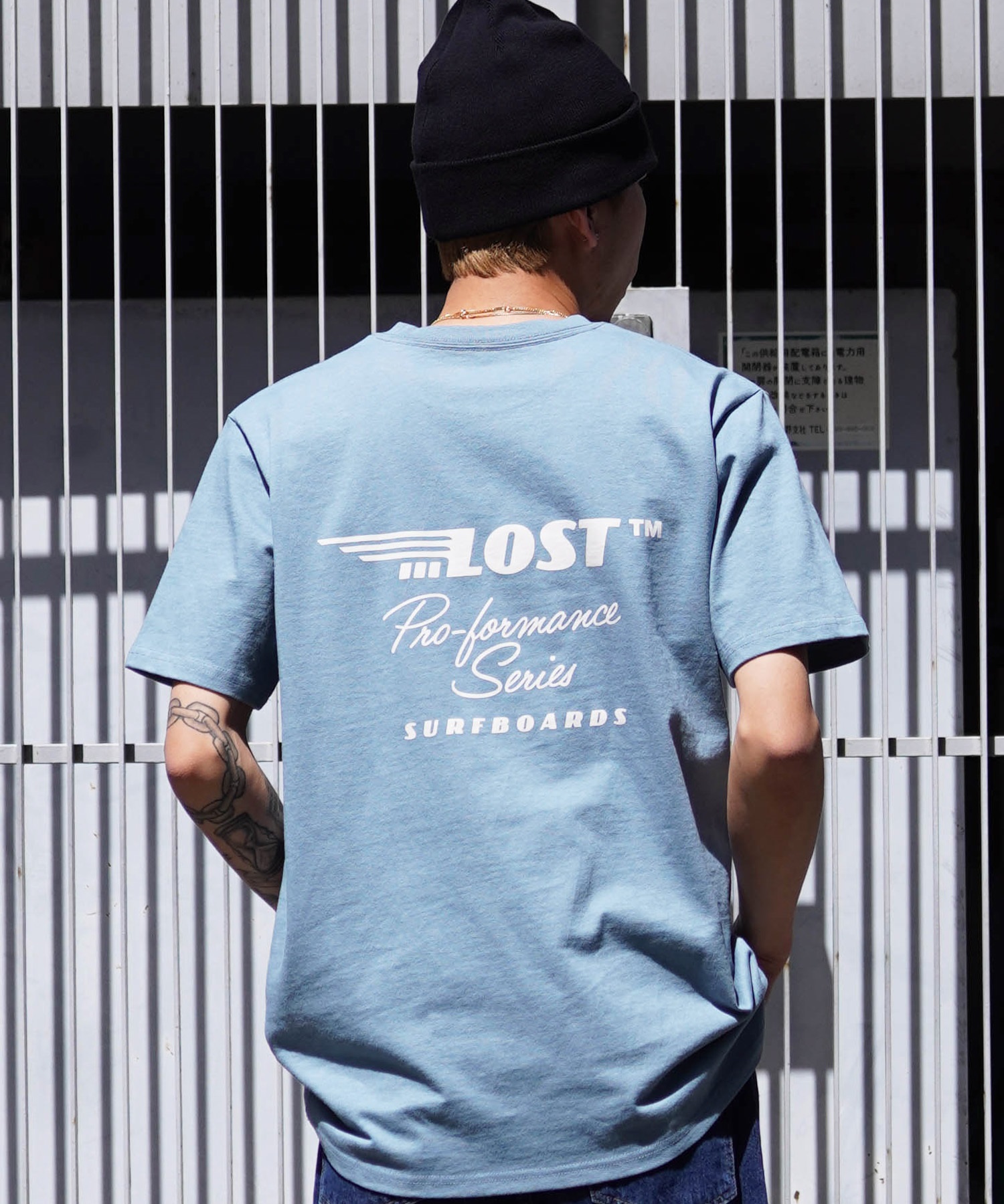 【ムラサキスポーツ限定】 LOST ロスト メンズ Tシャツ 半袖 バックプリント PROFORMANCE L24SS-A(WHT-M)