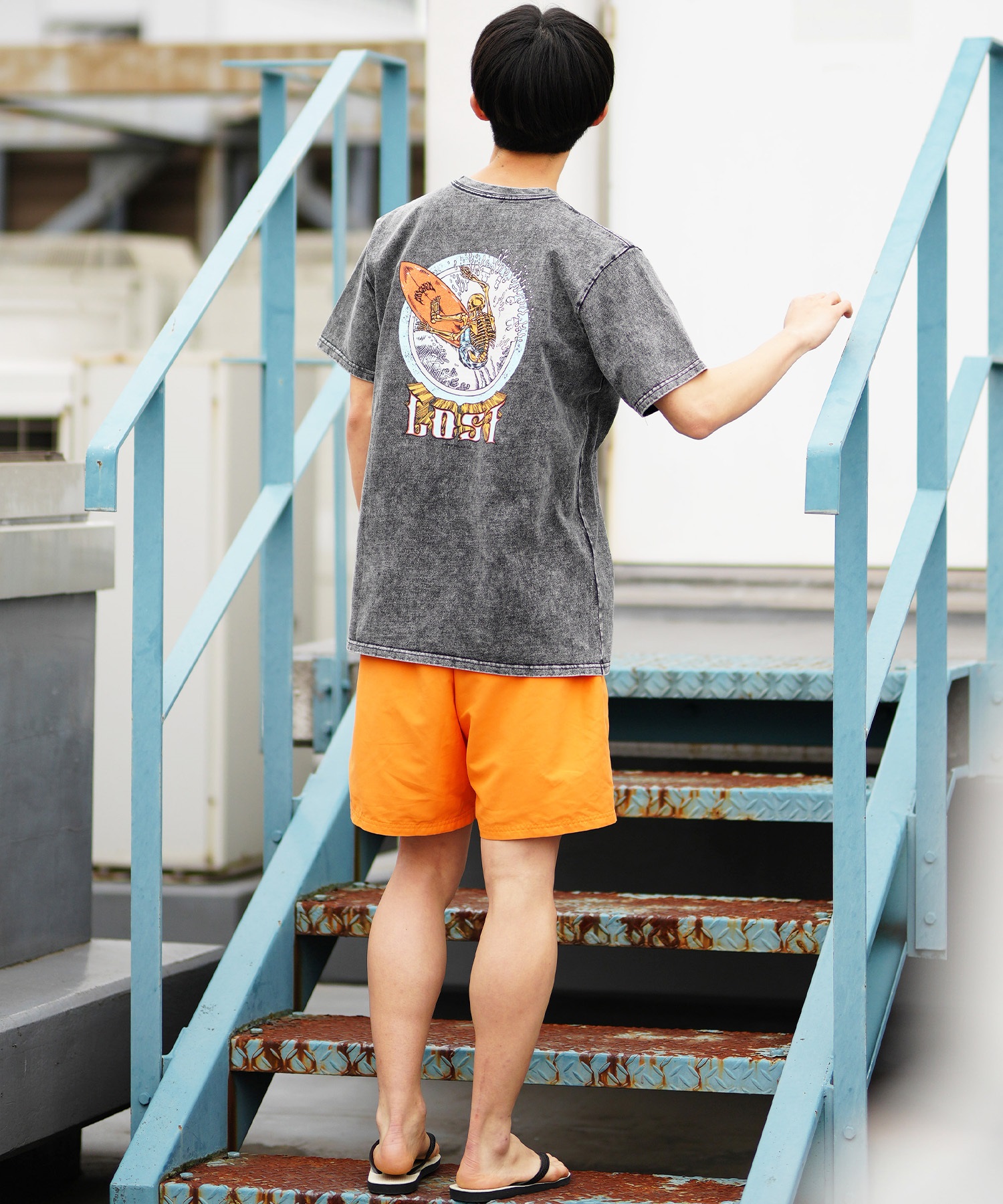 ムラサキスポーツ限定】LOST ロスト メンズ Tシャツ 半袖 バック ムラサキスポーツ限定】LOST ロスト メンズ Tシャツ 半袖 バック