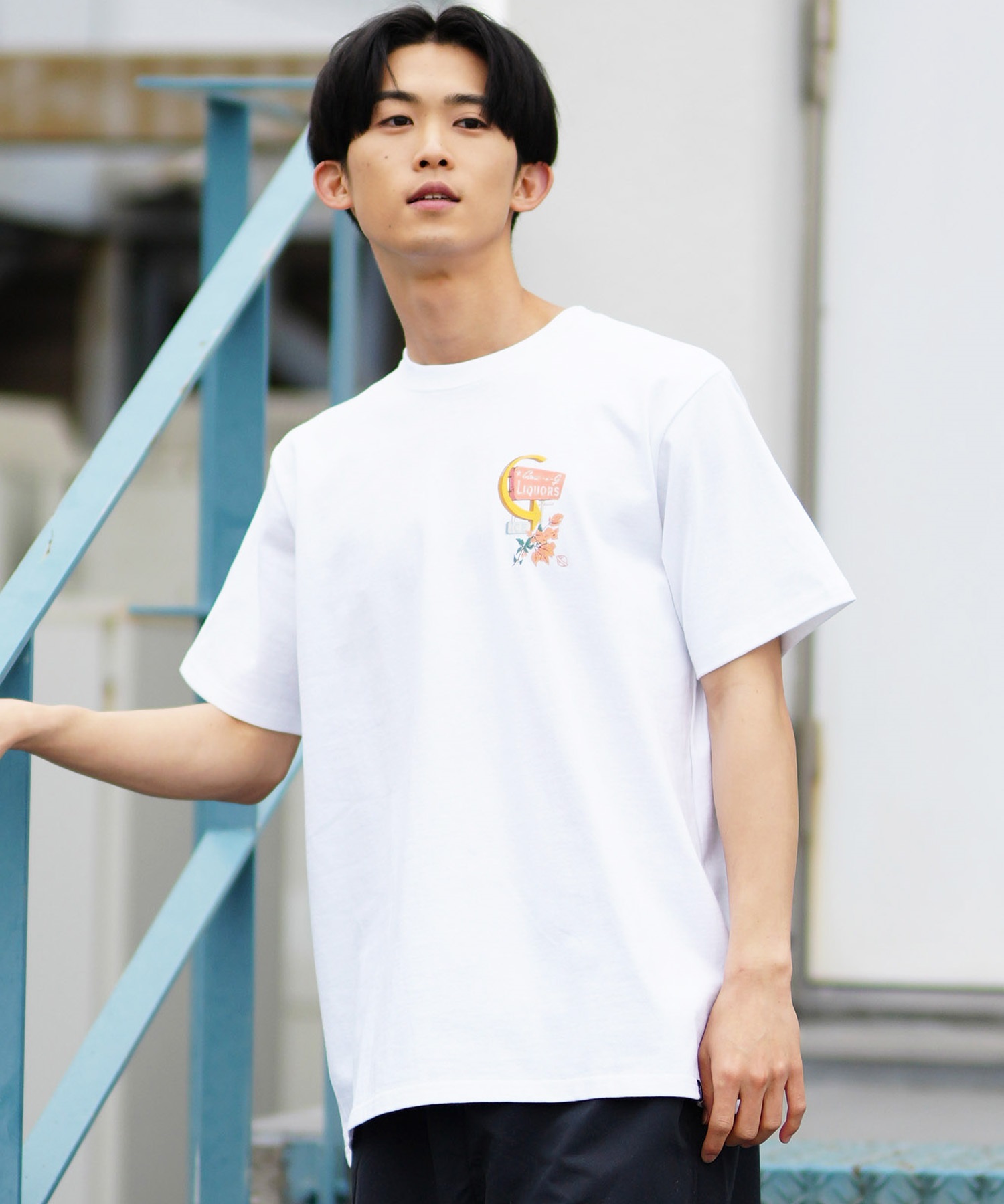 【ムラサキスポーツ限定】 LOST ロスト メンズ Tシャツ 半袖 バックプリント LOST CITY L24SS-J(WHT-M)