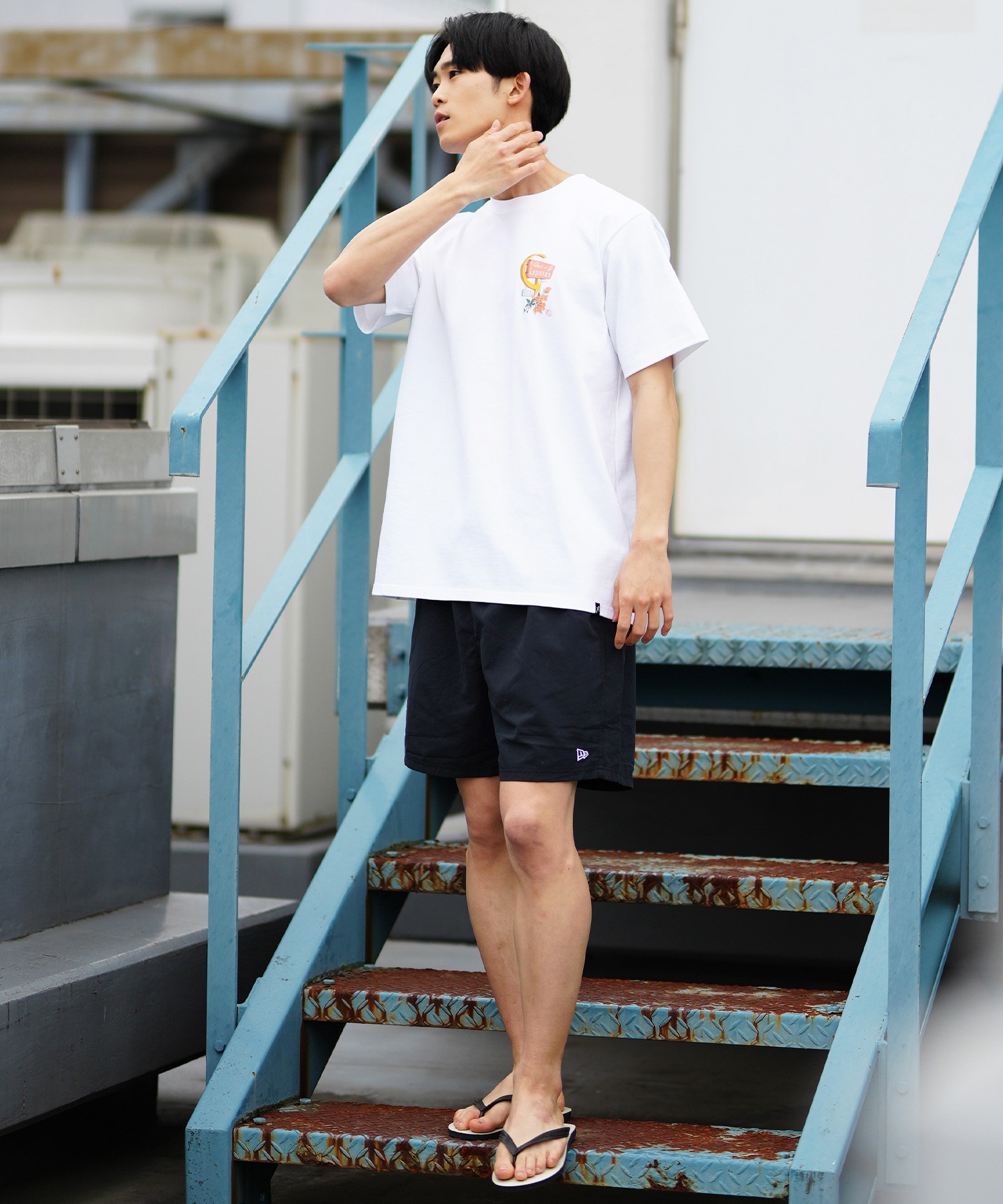 【ムラサキスポーツ限定】 LOST ロスト メンズ Tシャツ 半袖 バックプリント LOST CITY L24SS-J(CHA-M)