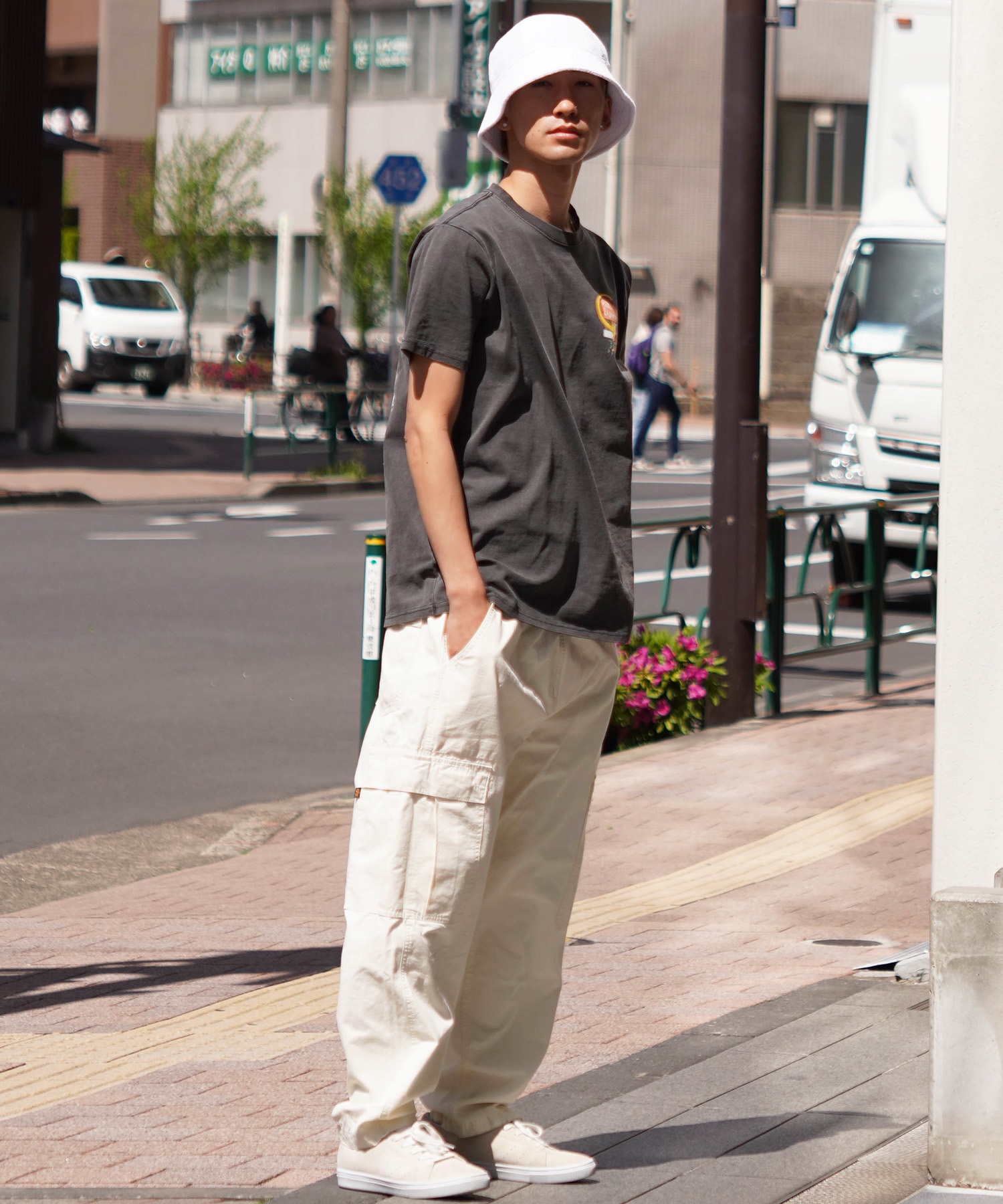 【ムラサキスポーツ限定】 LOST ロスト メンズ Tシャツ 半袖 バックプリント LOST CITY L24SS-J(WHT-M)