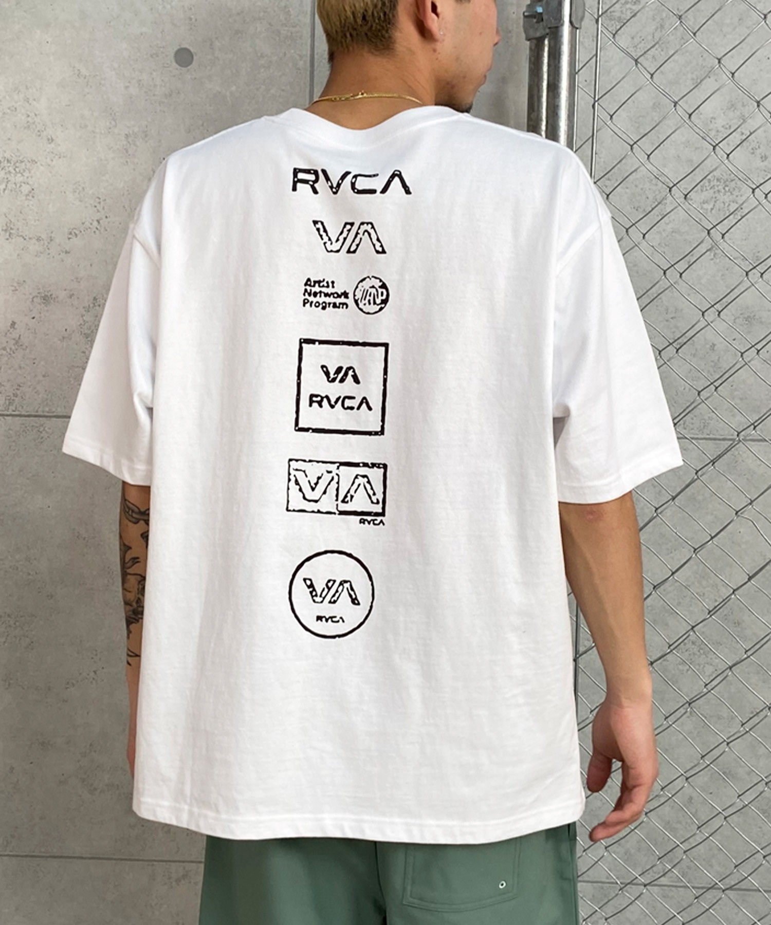 【クーポン対象】RVCA ルーカ メンズ 半袖Tee オーバーサイズ バックプリント ユニセックス BE04A-236(WHT-S)