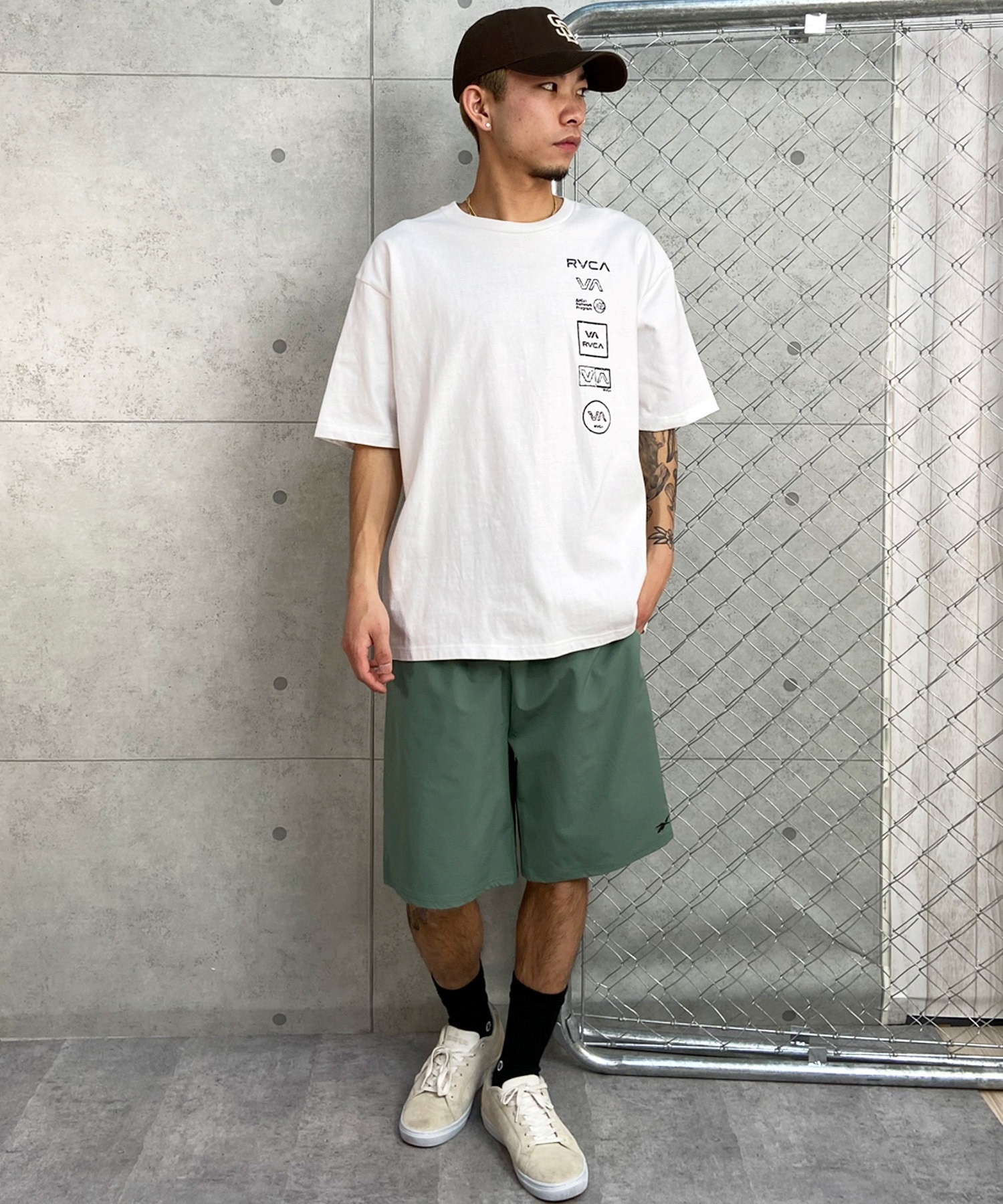 【クーポン対象】RVCA ルーカ メンズ 半袖Tee オーバーサイズ バックプリント ユニセックス BE04A-236(WHT-S)