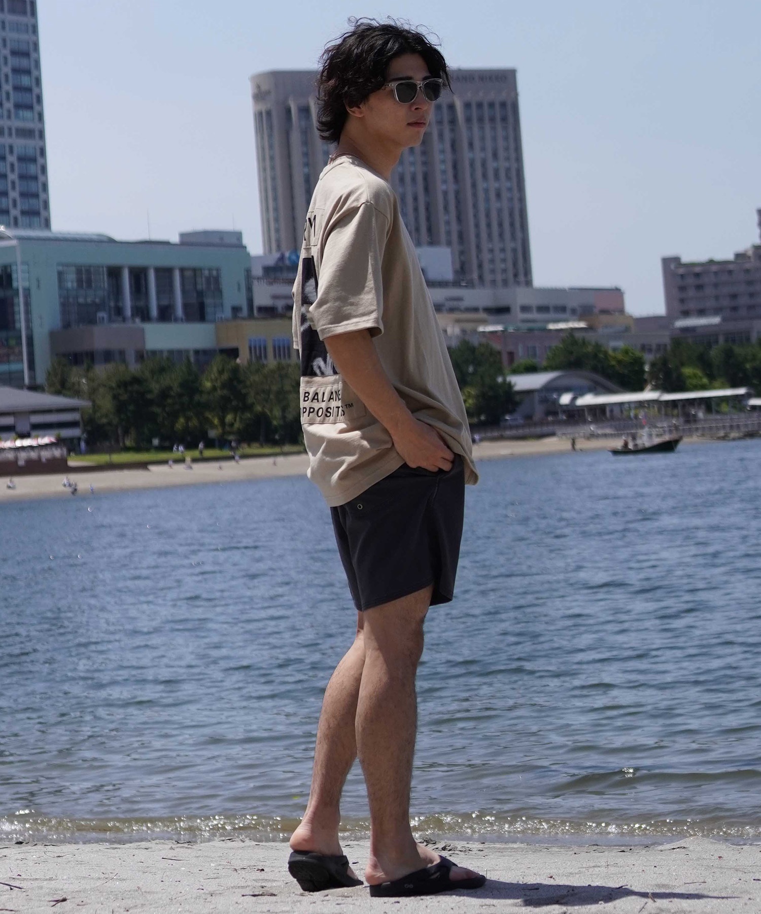 RVCA ルーカ メンズ Tシャツ 半袖 バックプリント オーバーサイズ BE04A-P21 ムラサキスポーツ限定(WHT-S)