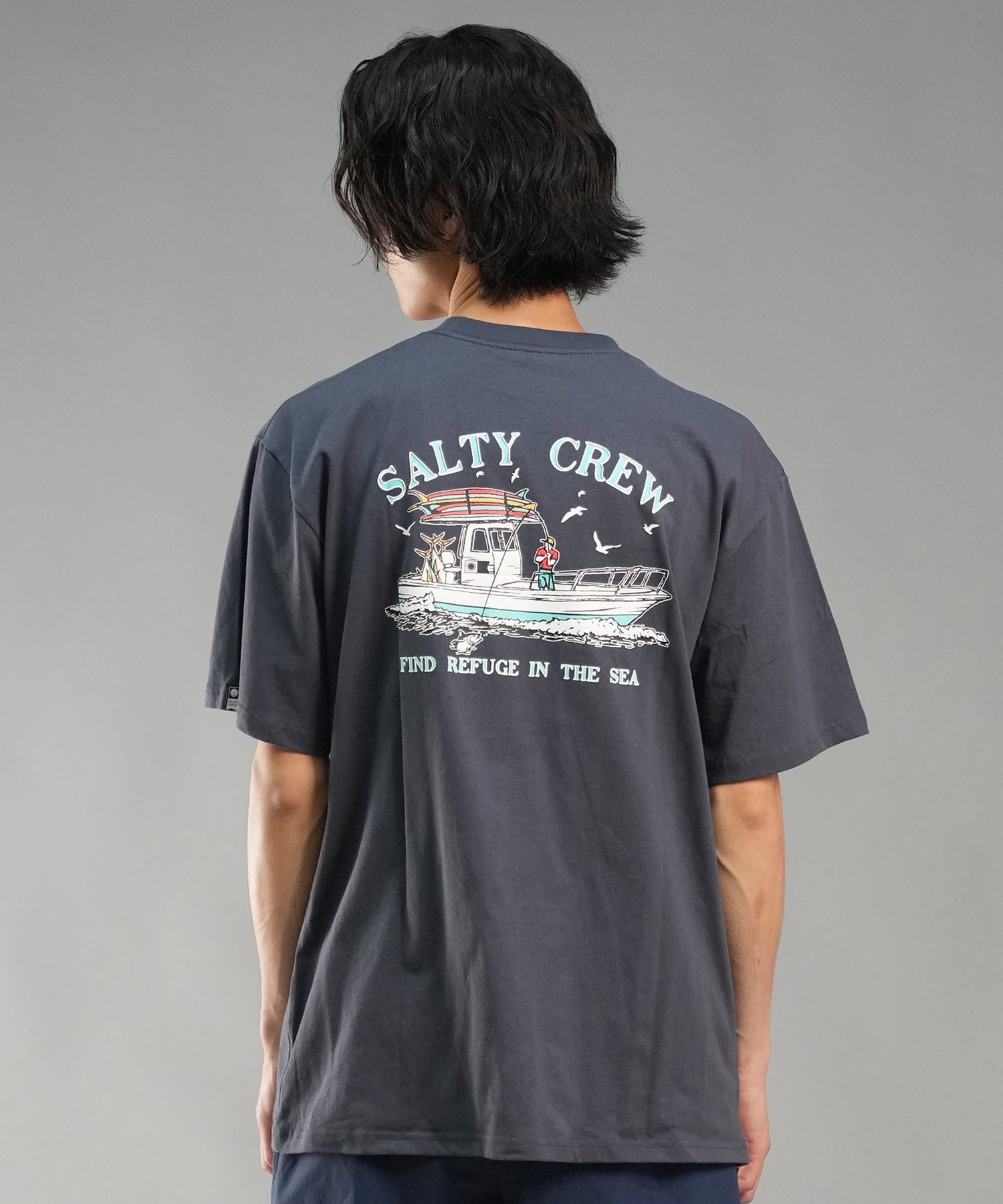 SALTY CREW ソルティークルー メンズ Tシャツ 半袖 バックプリント オーバーサイズ JAPAN LTD 54-230(WHT-M)