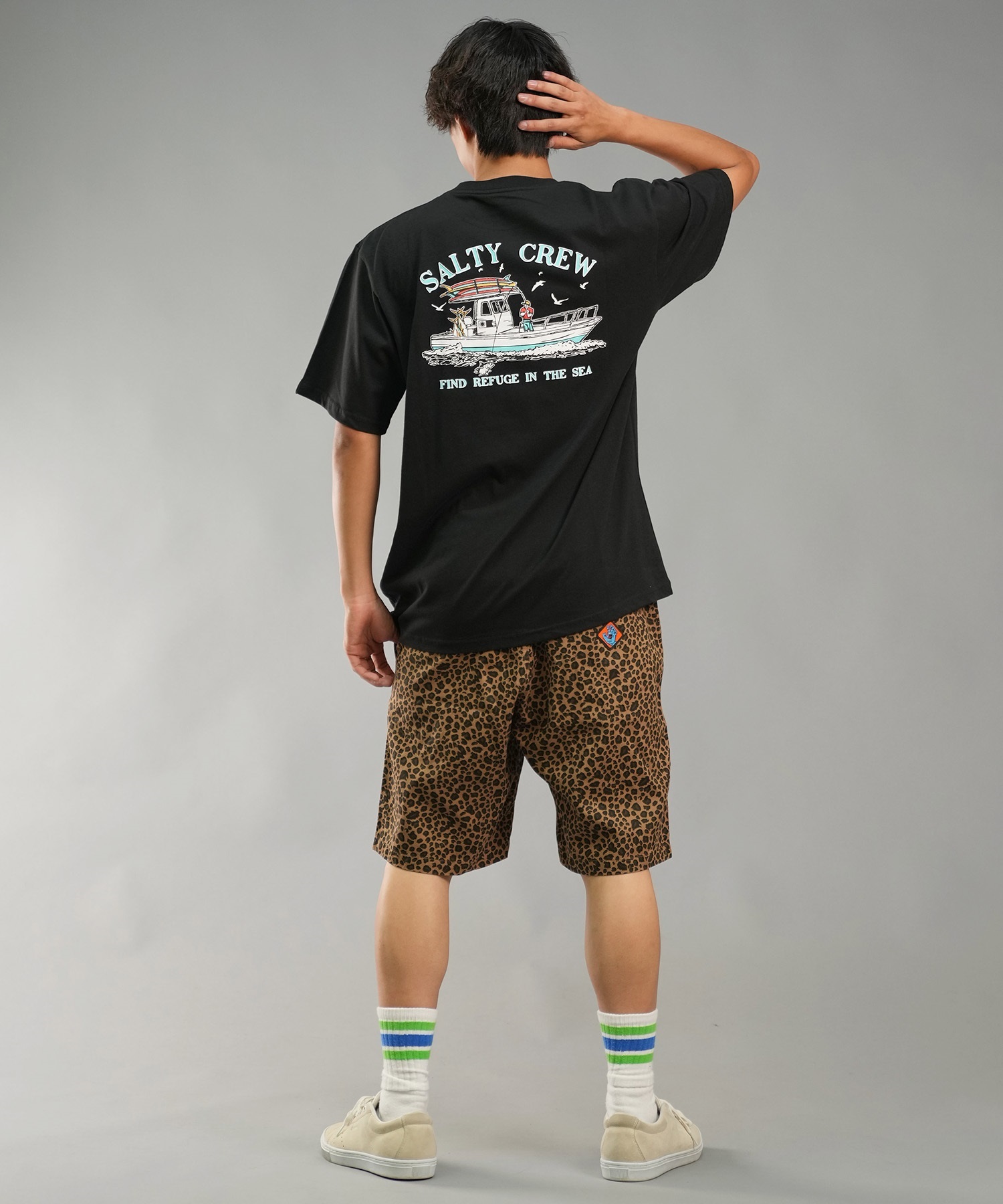 SALTY CREW ソルティークルー メンズ Tシャツ 半袖 バックプリント オーバーサイズ JAPAN LTD 54-230(BLK-M)