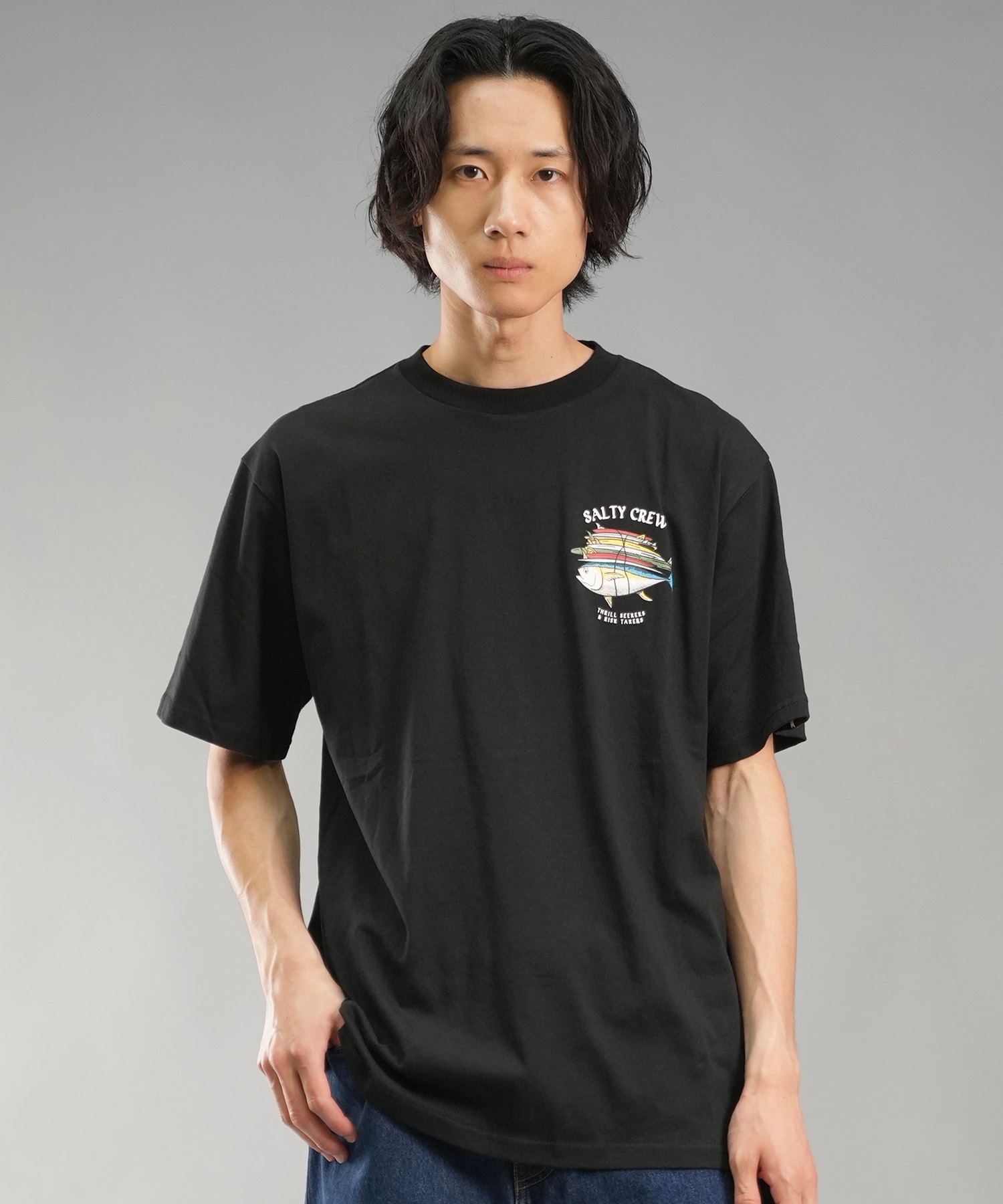 SALTY CREW ソルティークルー メンズ Tシャツ 半袖 バックプリント オーバーサイズ JAPAN LTD 54-231(WHT-M)