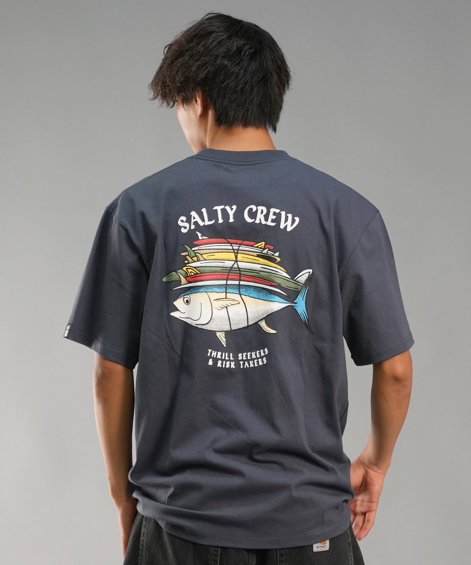 SALTY CREW ソルティークルー メンズ Tシャツ 半袖 バックプリント オーバーサイズ JAPAN LTD 54-231(WHT-M)