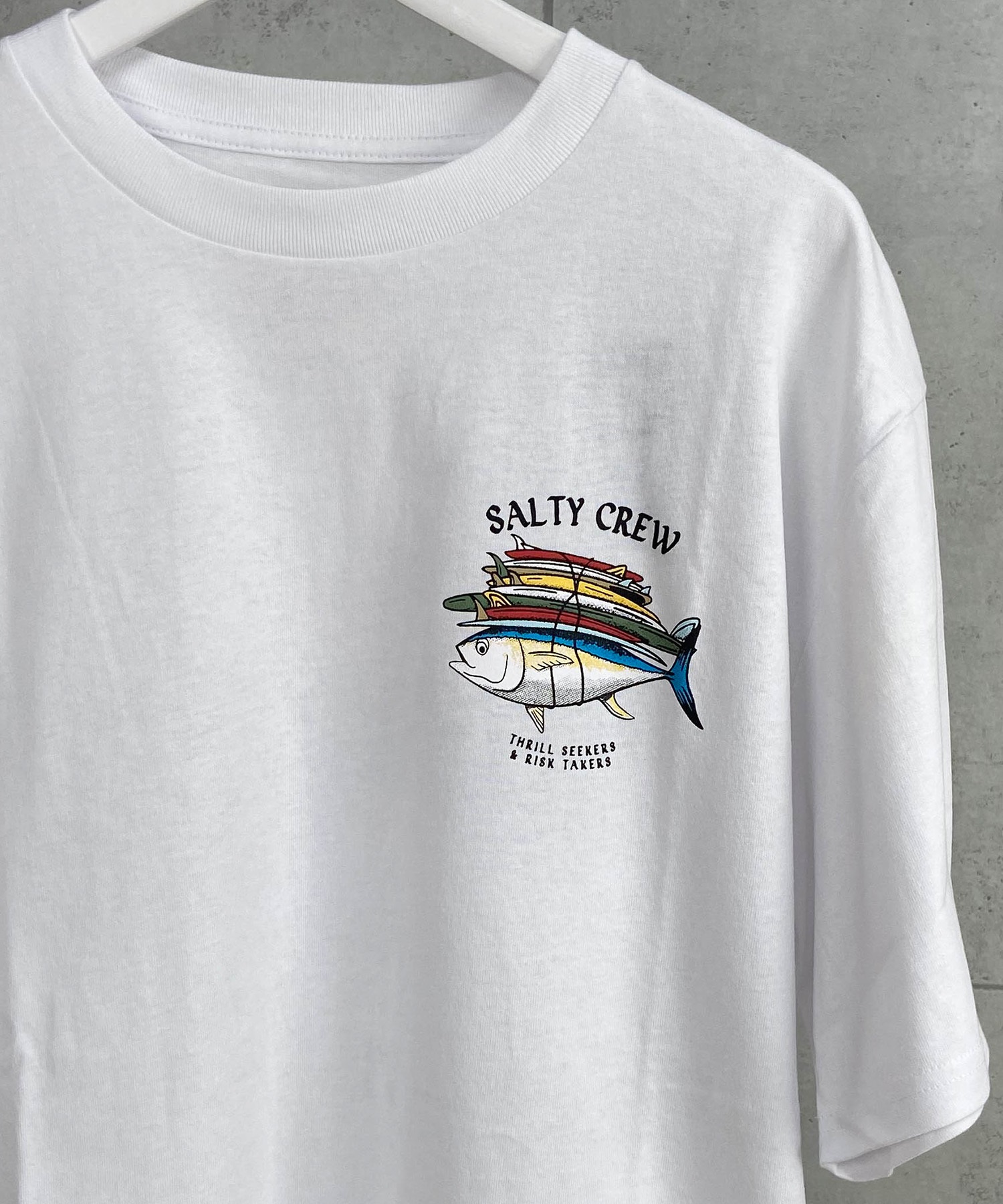 SALTY CREW ソルティークルー メンズ Tシャツ 半袖 バックプリント オーバーサイズ JAPAN LTD 54-231(WHT-M)