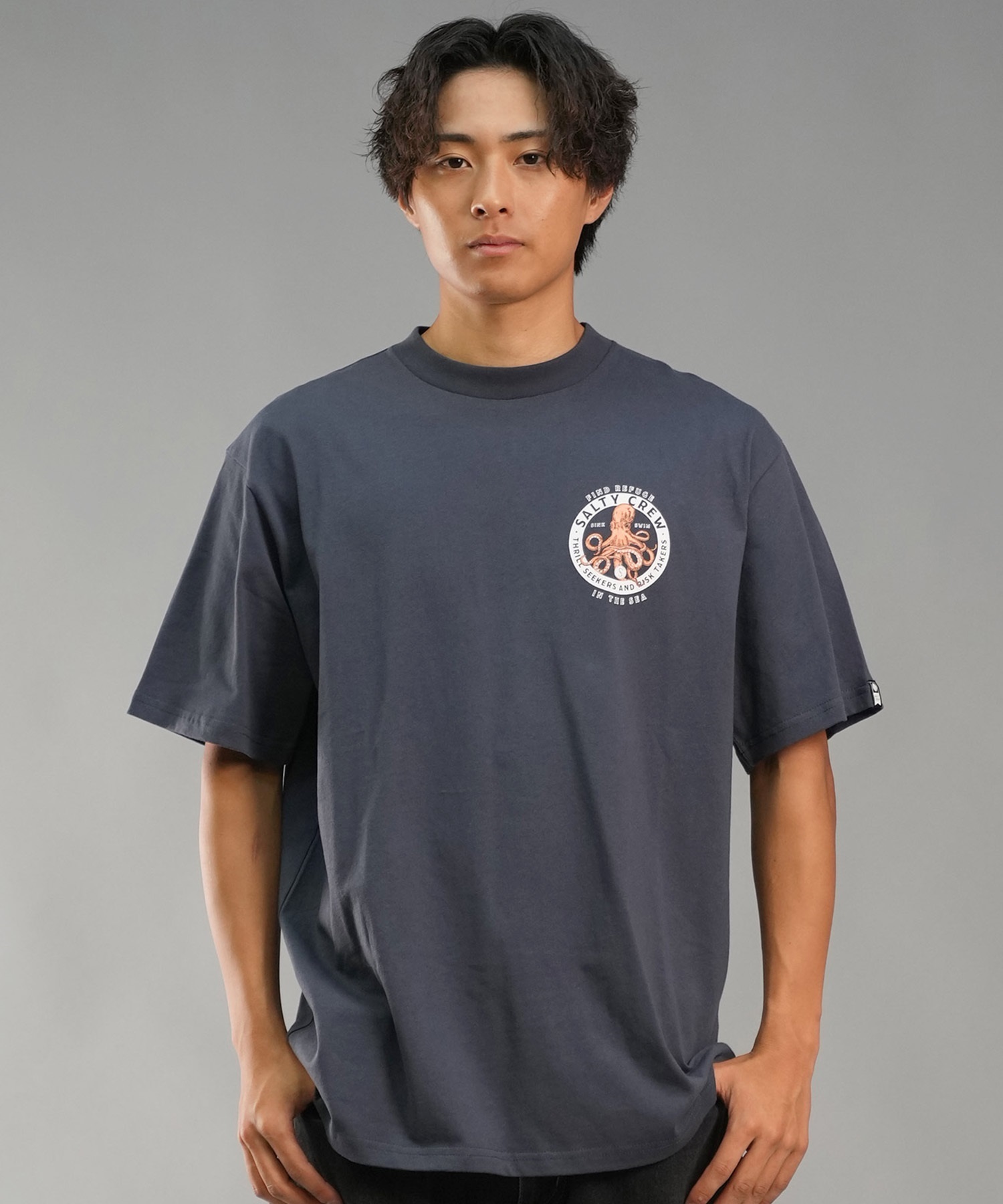 SALTY CREW ソルティークルー メンズ Tシャツ 半袖 バックプリント オーバーサイズ JAPAN LTD 54-233(CHA-M)