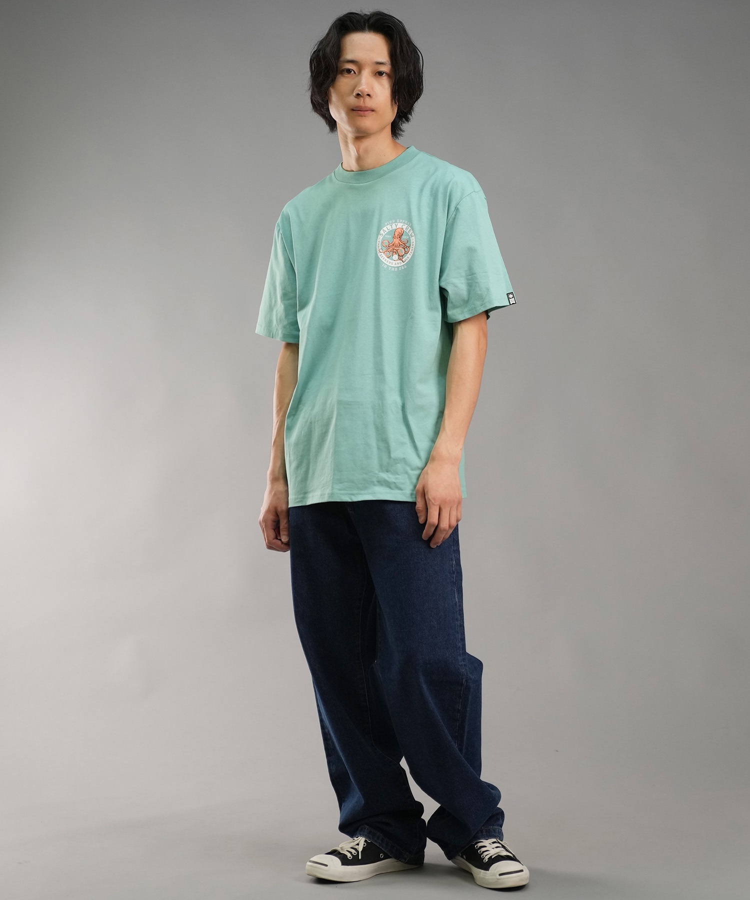 SALTY CREW ソルティークルー メンズ Tシャツ 半袖 バックプリント オーバーサイズ JAPAN LTD 54-233(CHA-M)