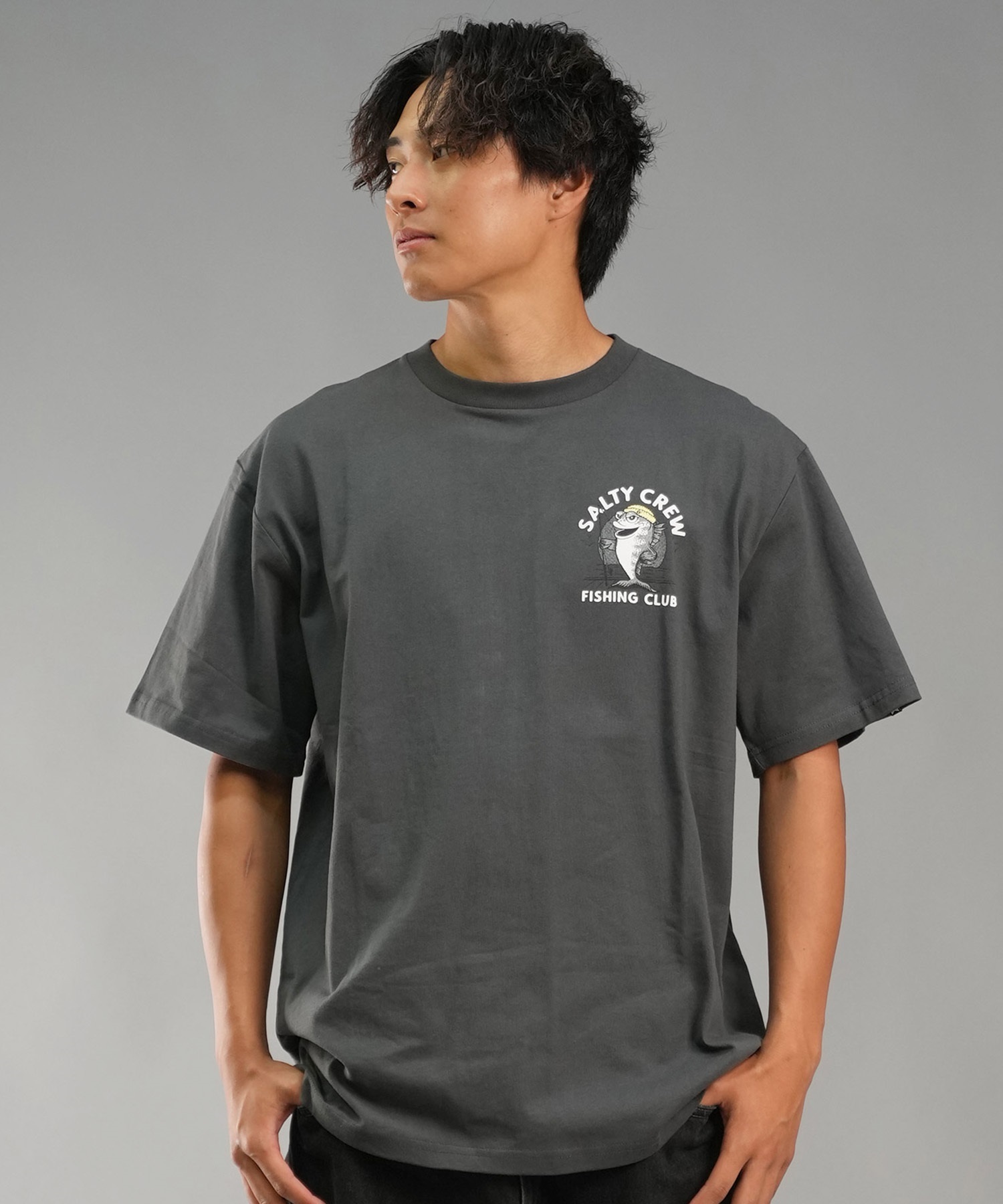 SALTY CREW ソルティークルー メンズ Tシャツ 半袖 バックプリント オーバーサイズ JAPAN LTD 54-235(CHA-M)