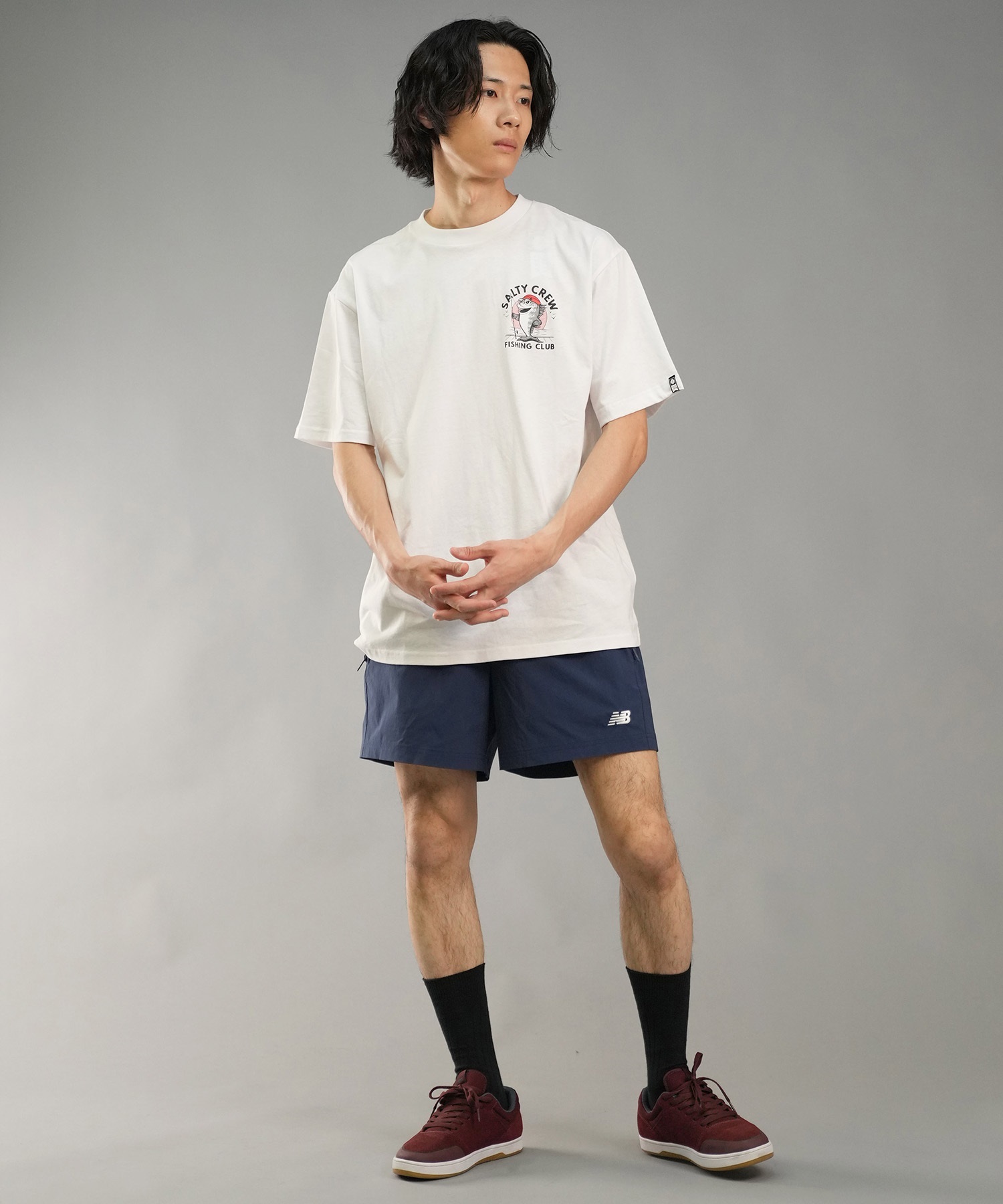 SALTY CREW ソルティークルー メンズ Tシャツ 半袖 バックプリント オーバーサイズ JAPAN LTD 54-235(CHA-M)