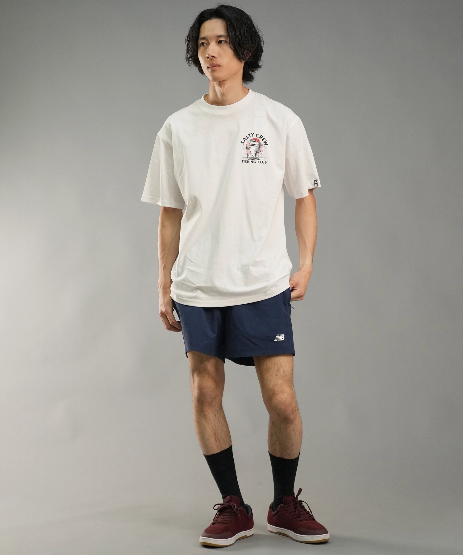 SALTY CREW ソルティークルー メンズ Tシャツ 半袖 バックプリント オーバーサイズ JAPAN LTD 54-235(GRN-M)