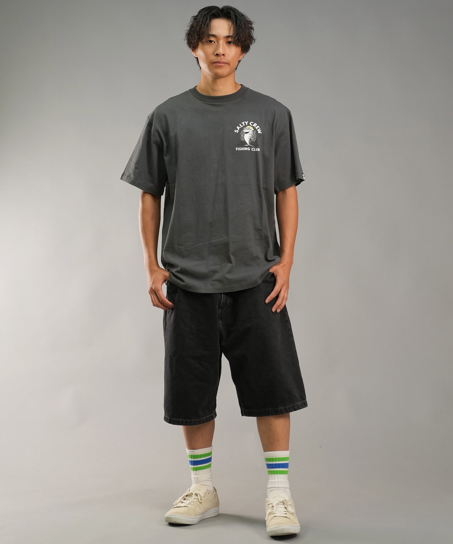 SALTY CREW ソルティークルー メンズ Tシャツ 半袖 バックプリント オーバーサイズ JAPAN LTD 54-235(GRN-M)