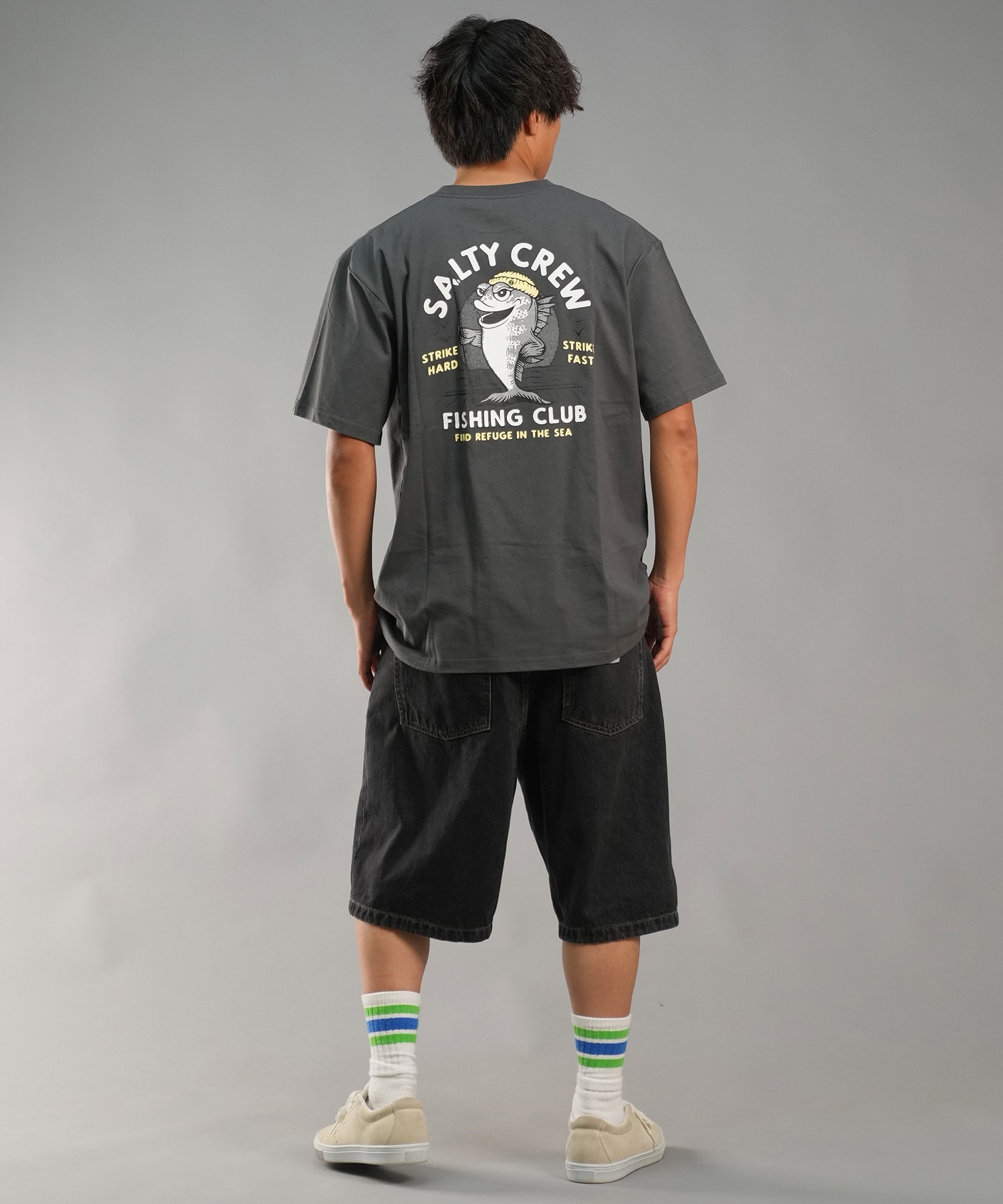 SALTY CREW ソルティークルー メンズ Tシャツ 半袖 バックプリント オーバーサイズ JAPAN LTD 54-235(CHA-M)