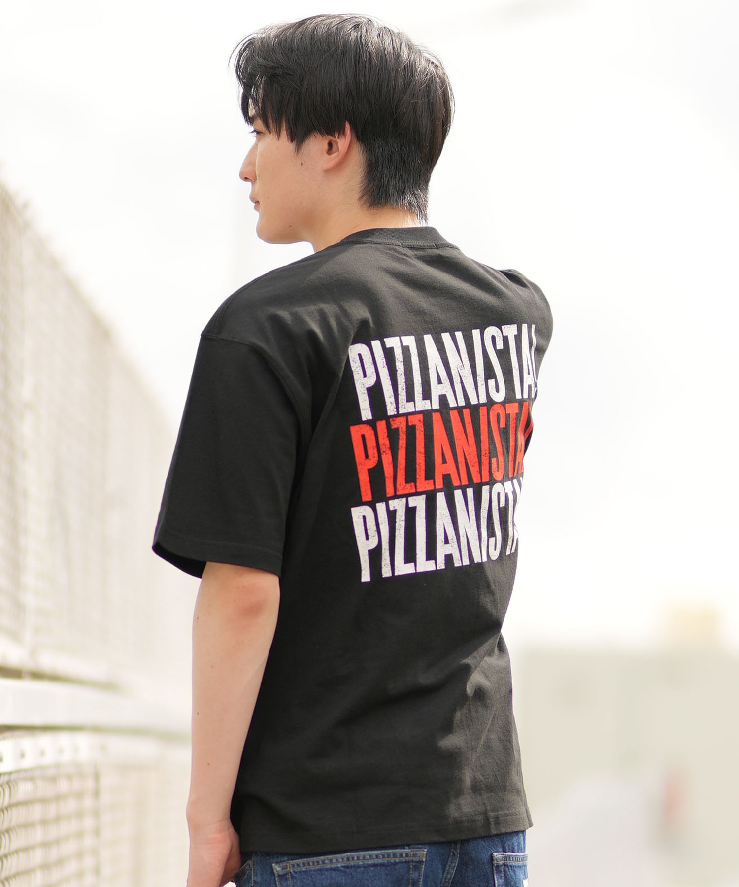 PIZZANISTA ピッザニスタ 半袖 Tシャツ メンズ ユニセックス カスレ
