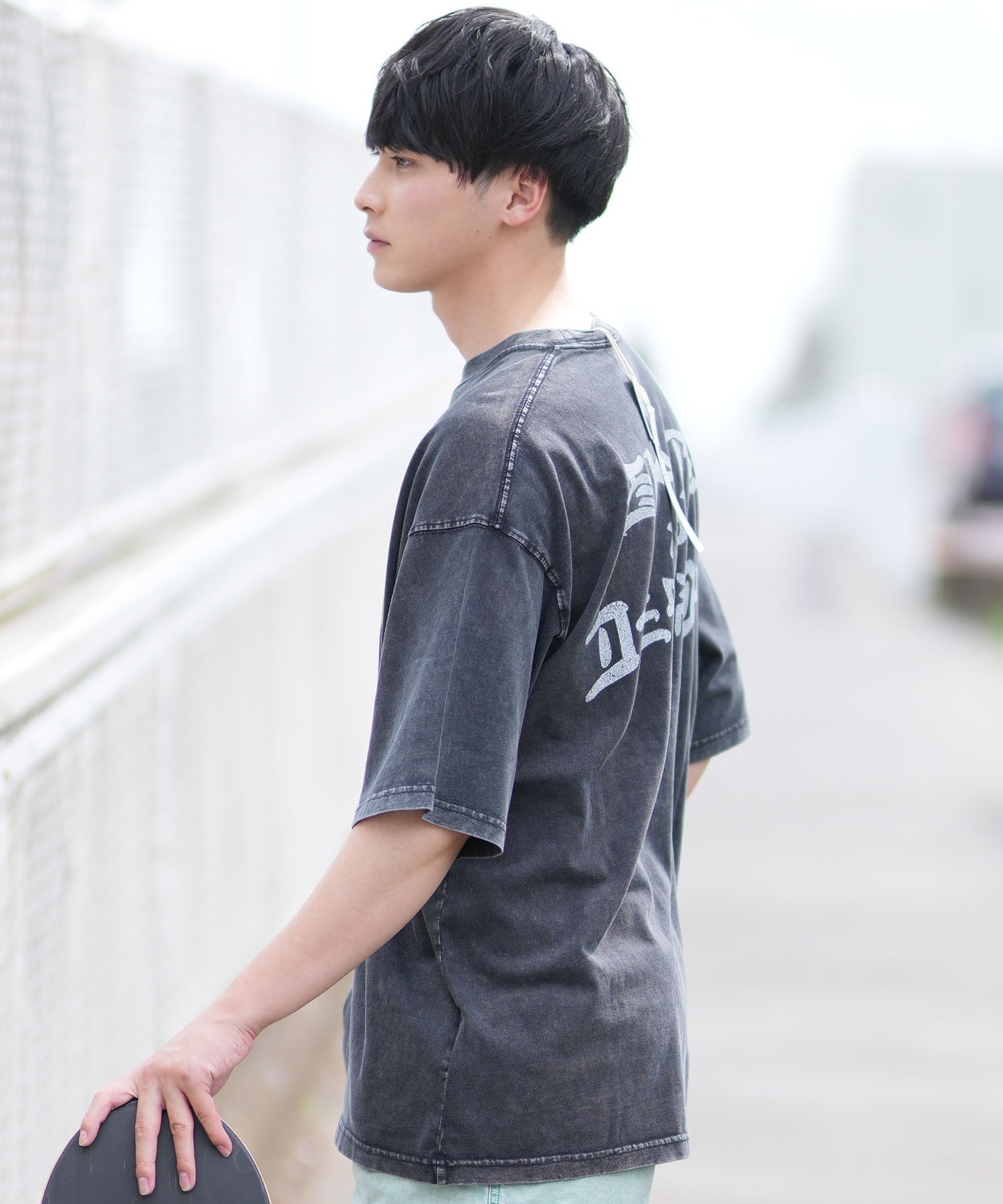 M★古着 スラッシャー 半袖 Tシャツ メンズ コットン クルーネック 黒 ブラック 25jul15 中古