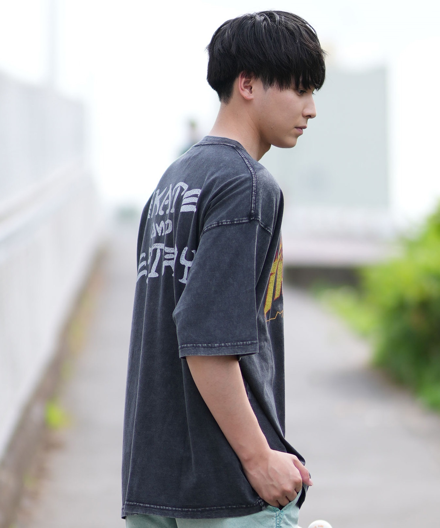 THRASHER スラッシャー メンズ 半袖 Tシャツ ブランドロゴ ピグメント 