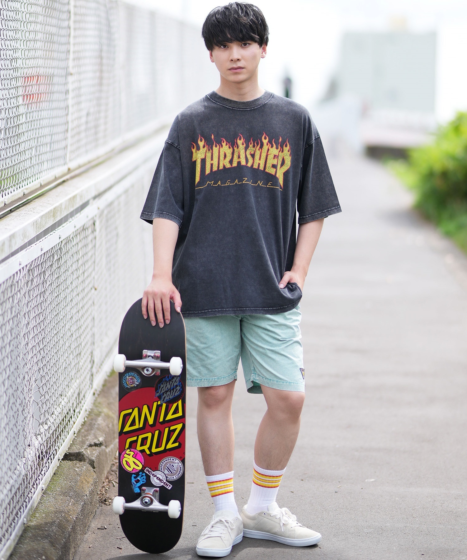 THRASHER スラッシャー メンズ 半袖 Tシャツ ブランドロゴ ピグメント THRASHER スラッシャー メンズ 半袖 Tシャツ ブランドロゴ ピグメント
