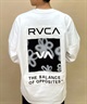 【クーポン対象】RVCA/ルーカ メンズ スクエアロゴT オーバーサイズ クルーネック長袖Tシャツ BD042-065(BLK-S)