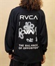 【クーポン対象】RVCA/ルーカ メンズ スクエアロゴT オーバーサイズ クルーネック長袖Tシャツ BD042-065(BLK-S)