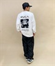 RVCA/ルーカ メンズ スクエアロゴT オーバーサイズ クルーネック長袖Tシャツ BD042-065(KHA-S)