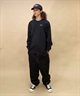 【クーポン対象】RVCA/ルーカ メンズ スクエアロゴT オーバーサイズ クルーネック長袖Tシャツ BD042-065(BLK-S)