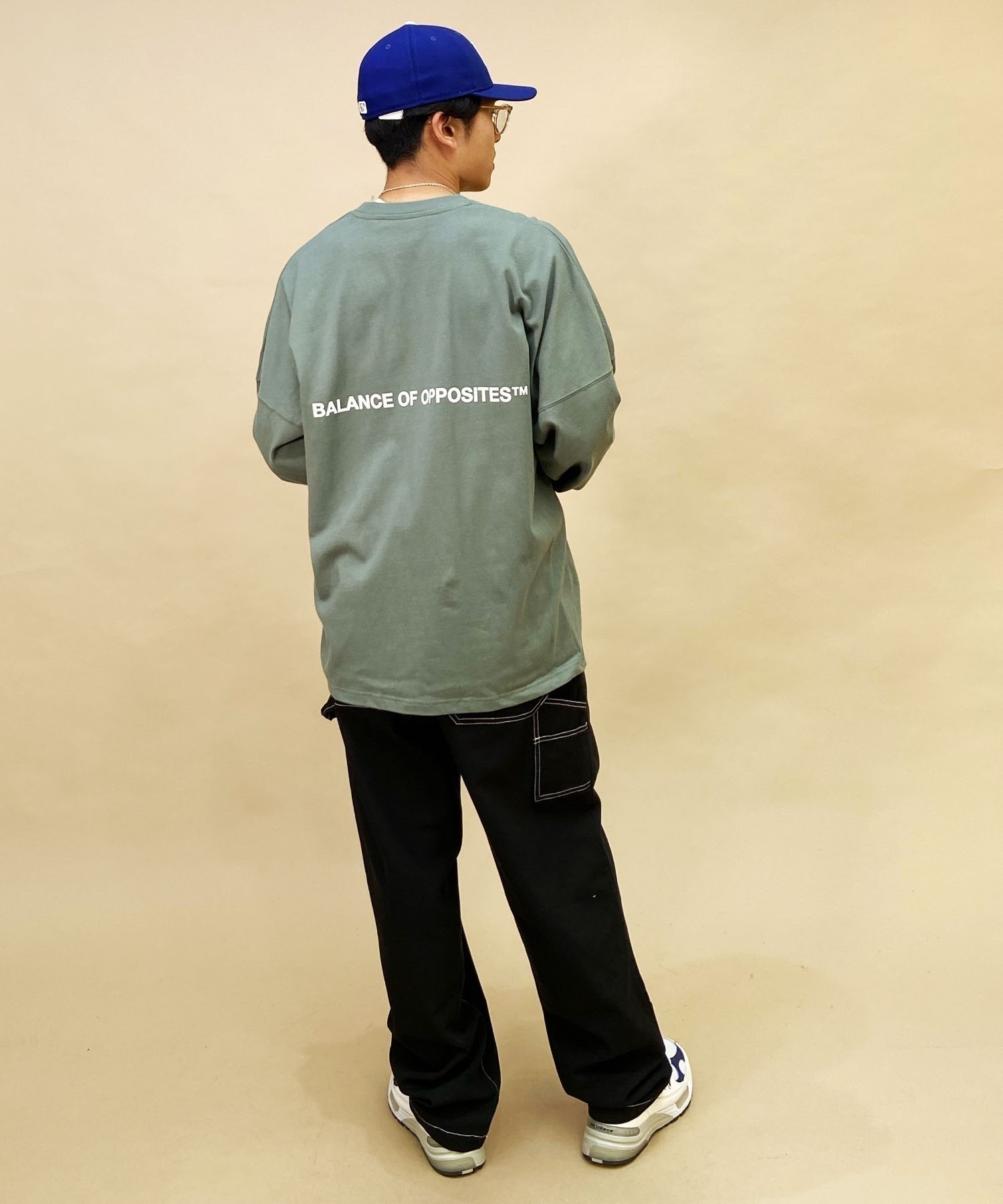 RVCA/ルーカ ロゴロンT オーバーサイズ ドロップショルダー BD042-064(BLK-S)