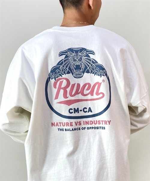 【クーポン対象】RVCA/ルーカ 長袖 Tシャツ ロンT クルーネック バックプリント ロゴ BD042-066(BMK0-S)