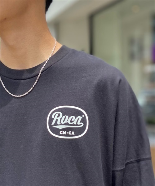 RVCA/ルーカ 長袖 Tシャツ ロンT クルーネック バックプリント ロゴ BD042-066(BLK-S)