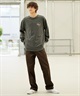 RVCA/ルーカ メンズ オーバーサイズロンT バックロゴ クルーネック長袖Tee BD042-226(BRK0-S)