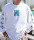 【ムラサキスポーツ限定】TOY MACHINE/トイマシーン 長袖 Tシャツ ロンT ビッグシルエット バックプリント MTMFDLT3(WHITE-M)