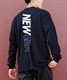 NEW ERA/ニューエラ メンズ 長袖 Tシャツ ロンT オーバーサイズ バックプリント 吸汗速乾 ブラック ムラサキスポーツ別注 13944302(BLK-M)