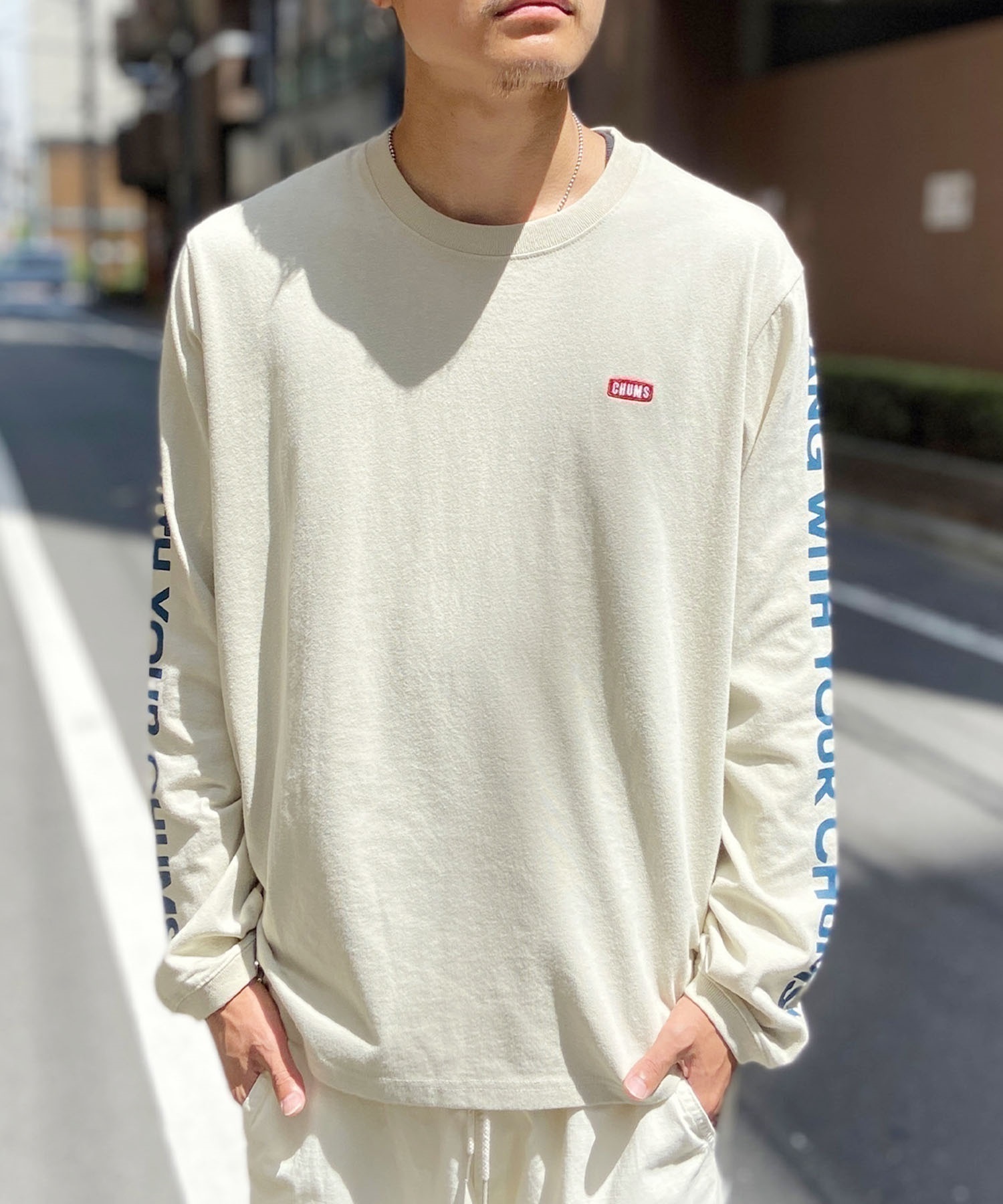 CHUMS/チャムス ロンＴ 刺繍ロゴ スリーブプリント ヘビーウェイト CH01-2305 4