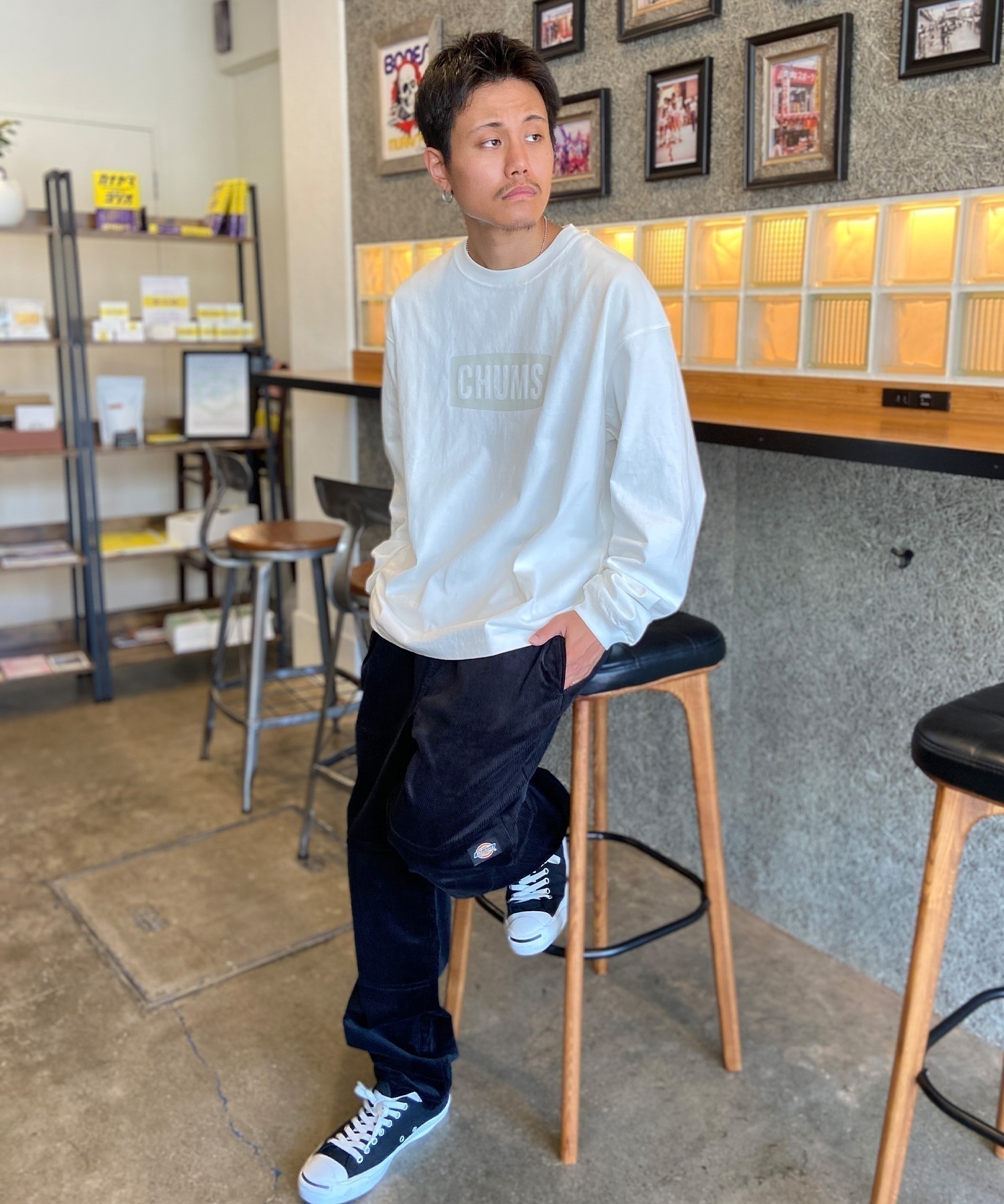 CHUMS/チャムス ロンT ヘビーウェイト チャムスロゴ オーバー