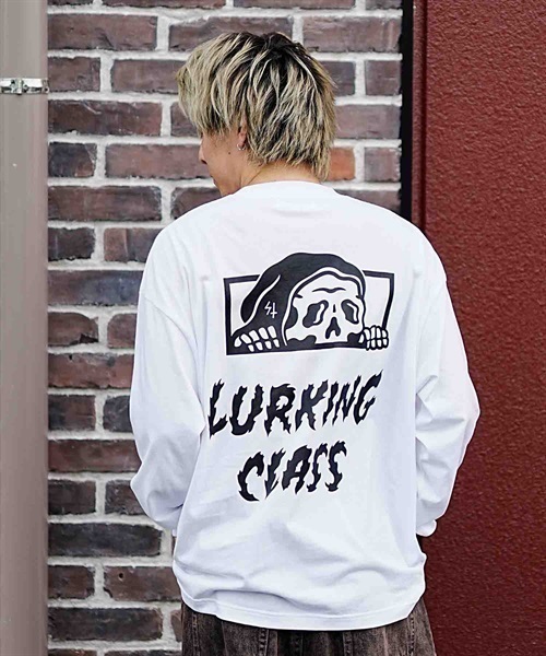 【ムラサキスポーツ別注】LURKING CLASS/ラーキングクラス ロンT FIRE LOGO LS TEE ST23FTM01(BLACK-M)