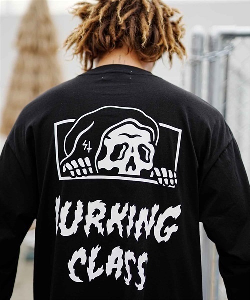 【ムラサキスポーツ別注】LURKING CLASS/ラーキングクラス ロンT FIRE LOGO LS TEE ST23FTM01(BLACK-M)