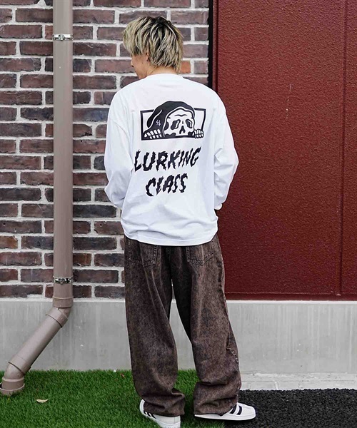 【ムラサキスポーツ別注】LURKING CLASS/ラーキングクラス ロンT FIRE LOGO LS TEE ST23FTM01(WHITE-M)