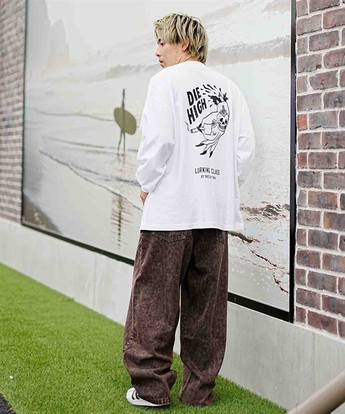 【ムラサキスポーツ別注】LURKING CLASS/ラーキングクラス ロンT DIE HIGH L/S TEE ST23FTM03(WHITE-M)