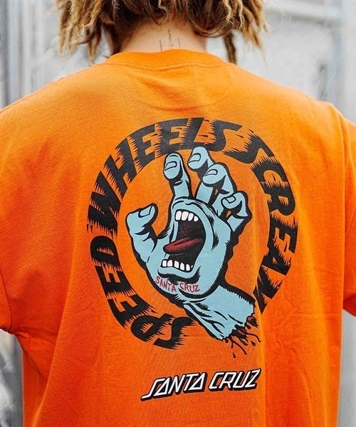 【ムラサキスポーツ限定】SANTACRUZ/サンタクルーズ Speed Wheels Strip L/S Tee 502233403(ORG-M)