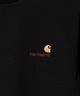 Carhartt WIP/カーハートダブリューアイピー メンズ 長袖 Tシャツ ルーズシルエット ロゴ刺繍 I029955(BLACK-S)