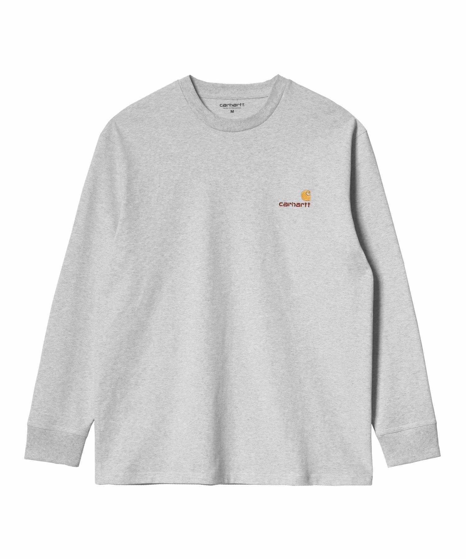 Carhartt WIP/カーハートダブリューアイピー メンズ 長袖 Tシャツ ルーズシルエット ロゴ刺繍 I029955(GREY-S)